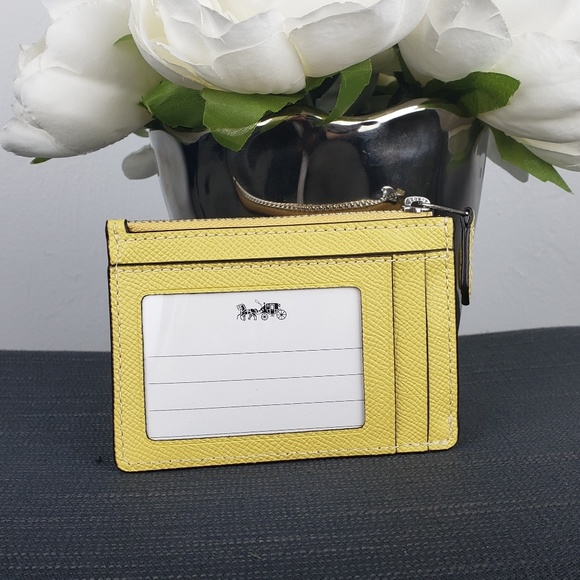 COACH Yellow Skinny Card and Keychain Case F12186 - Picture 3 of 8